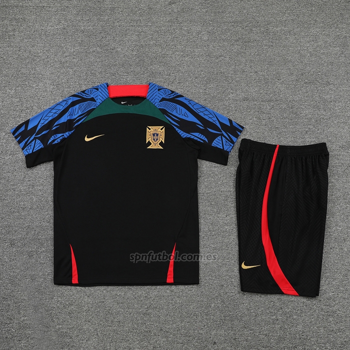 Chandal del Portugal Manga Corta 2022-2023 Negro - Pantalon Corto